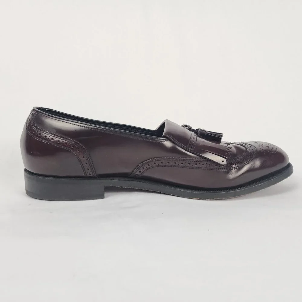 Florsheim Men's 10.5‎ Lexington Wingtip Dress Shoe Tassel Burgundy Leather